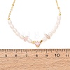 Natural Strawberry Quartz Chip and Rice Natural Pearl Beaded Necklaces GG-CBA3297-15G-H-5