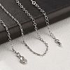 Brass Cable Chain Necklaces for Women NJEW-D302-20P-3