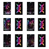 24Pcs 6 Style Printed Opaque Acrylic Pendants SACR-SC0001-13-1