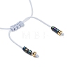 Glass Imitation Pearl & Seed Braided Bead Bracelets WO2637-02-3