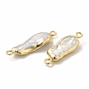 Baroque Natural Keshi Pearl Connector Charms PEAR-P004-04KCG-3