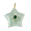Natural Flower Amazonite Pendants G-Z157-01G-12-1