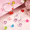 100Pcs 10 Colors Valentine's Day Transparent Resin Pendants FIND-SC0003-28-4