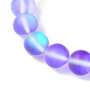 8mm Round Dyed Synthetic Moonstone Beaded Stretch Bracelets BJEW-JB10308-03-3