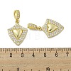 Rack Plating Brass Micro Pave Cubic Zirconia Pendants KK-E114-04G-01-3