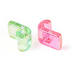 UV Plating Transparent Acrylic European Beads OACR-M027-02J-3
