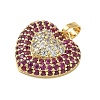 Brass Micro Pave Cubic Zirconia Pendants KK-CBA74BF-12G-02C-2