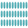 30Pcs Dyed Faceted Bullet Synthetic Turquoise Points for Wire Wrapped Pendants Making G-OC0005-98-1