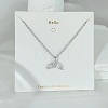 304 Stainless Steel Pave Clear Cubic Zirconia Pendant Necklaces FS-WGACF2A-08-1