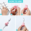 Yeah Gesture Thumb Shape Plastic Cable Organizer Clips PL-FZCA1FC-01C-2