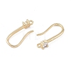 Brass Micro Pave Cubic Zirconia Earring Hooks KK-U008-08G-2