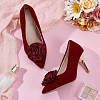 2Pcs Flower Polyester Shoe Buckle Clips DIY-PH0034-81-4