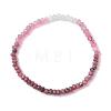Dyed Natural Malaysia Jade Rondelle Beads Stretch Bracelets for Women BJEW-JB13042-03-2