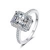 925 Sterling Silver Micro Pave Cubic Zirconia Finger Rings for Women WG8E258-13-6