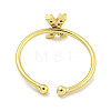 Rack Plating Brass Open Cuff Rings for Women RJEW-F162-02G-X-3