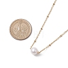 Round Natural Cultured Freshwater Pearl Pendant Necklaces X-NJEW-JN04966-3