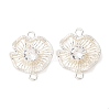 Brass Pave Clear Cubic Zirconia Connector Charms CU-CBAEC99-11S-1