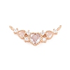 Brass Pave Clear Cubic Zirconia Connector Charms ZIRC-K088-19KCG-1