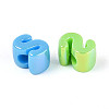 UV Plating Opaque Acrylic European Beads OACR-M027-03S-3