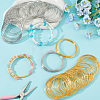 200Pcs 2 Colors Steel Memory Wire FIND-SP0002-08-4