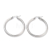 Non-Tarnish Ring 304 Stainless Steel Hoop Earrings for Women Men EJEW-B049-01D-P-1