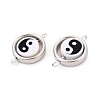 Polymer Clay Beads with CCB Plastic Frame Connector Charms CLAY-T022-35M-01A-2
