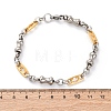 201 Stainless Steel Byzantine Chain Bracelets BJEW-B078-170GP-3