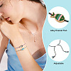 4Pcs 4 Colors Alloy Enamel Fish Charm Adjustable Bracelets BJEW-TA0001-30-4