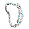 Electroplated Transparent Glass Beads Strands GL-CBA98F0-08F-3