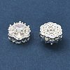 Brass Micro Pave Cubic Zirconia Beads CU-CBA3F77-04S-01-2