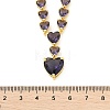 Brass Cubic Zirconia Heart Pendant Necklaces NJEW-Z059-07G-02-5