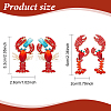 2 Pairs 2 Style Rhinestone Lobster Stud Earrings EJEW-AN0002-67-2