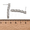 Flat Round Brass Micro Pave Clear Cubic Zirconia Stud Earrings EJEW-H180-12P-5