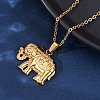 Elephant 304 Stainless Steel Pendant Necklaces NJEW-H059-06G-2