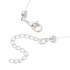 Electroplate Natural Shell Pendant Clear Nylon String 3-Strand Necklaces NJEW-TA00221-6