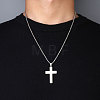 Non-Tarnish 201 Stainless Steel Pendant Necklaces for Man NJEW-Q336-03C-P-3