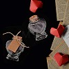 DIY Heart Shape Transparent Glass Bottles Kits AJEW-BC0006-04-7