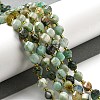 Natural Chrysocolla & Lapis Lazuli Beads Strands G-M443-B03-02-2