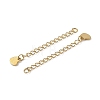 Ion Plating(IP) 304 Stainless Steel Curb Chain Extender X-STAS-A097-02A-G-2