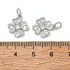 SHEGRACE Brass Micro Pave Clear Cubic Zirconia Pendants XGRQ2C060-407P-3