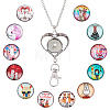 DIY Interchangeable Dome Office Lanyard ID Badge Holder Necklace Making Kit DIY-SC0021-97G-1