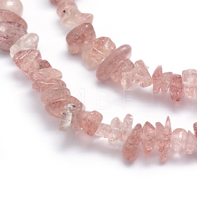 Natural Strawberry Quartz Beads Strands G-P332-53-1