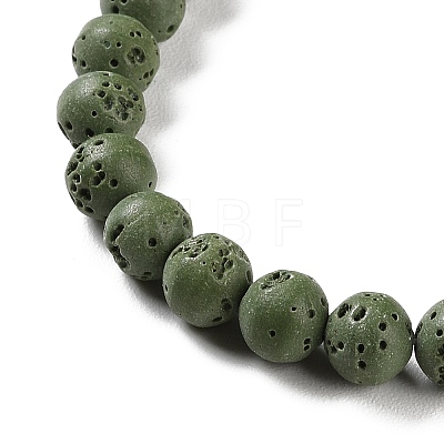 Synthetic Lava Rock Dyed Beads Strands G-H311-08B-03-1