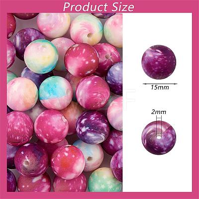 WEWAYSMILE 45Pcs 3 Styles 15mm Silicone Round Beads Making Kit JX485A-1