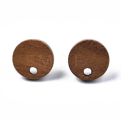 Walnut Wood Stud Earring Findings LS-X-MAK-N033-008A-1