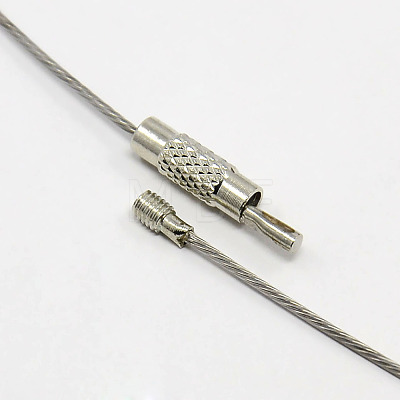 201 Stainless Steel Wire Necklace Cord TWIR-SW001-5-1