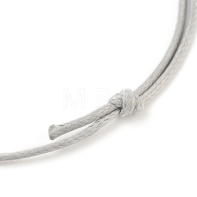 Adjustable Waxed Polyester Braided Cord Charm Bracelets BJEW-JB05547-1