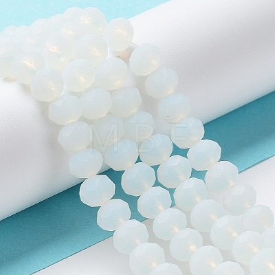 Imitation Jade Solid Color Glass Beads Strands EGLA-A034-J6mm-MD06-1