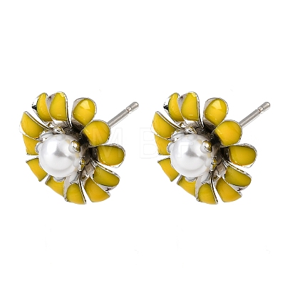 Brass Enamel Stud Earrings KK-CBA8324-27P-02-1