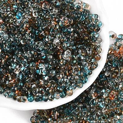 Spray Painted Glass Seed Beads SEED-T007-08A-1